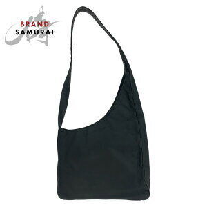 PRADA Tessuto asymmetrical triangular logo plate black Nylon shoulder bag